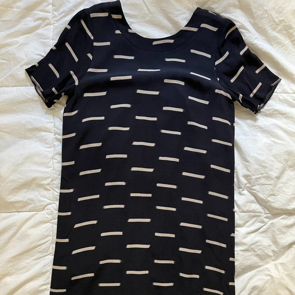 Madewell Ikat Dash Shirt Dress Black